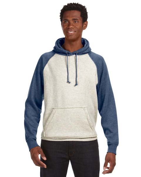 J America JA8885 Adult Vintage Heather Pullover Hooded Sweatshirt