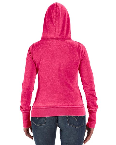 J America JA8913 Ladies' Zen Full-Zip Fleece Hooded Sweatshirt