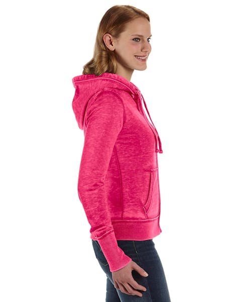 J America JA8913 Ladies' Zen Full-Zip Fleece Hooded Sweatshirt