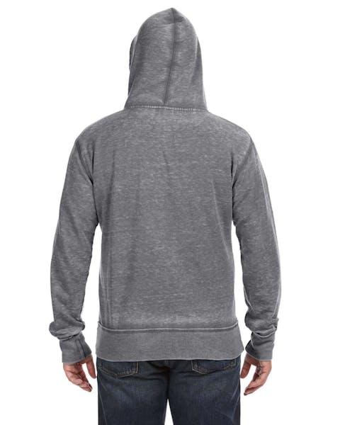 J America JA8916 Adult Vintage Zen Full-Zip Fleece Hooded Sweatshirt