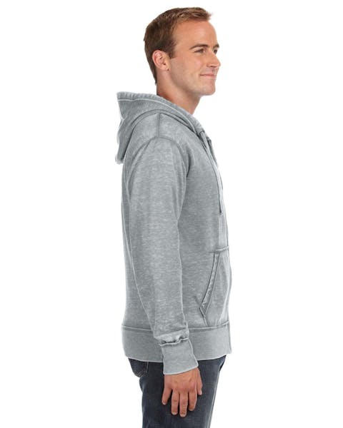 J America JA8916 Adult Vintage Zen Full-Zip Fleece Hooded Sweatshirt