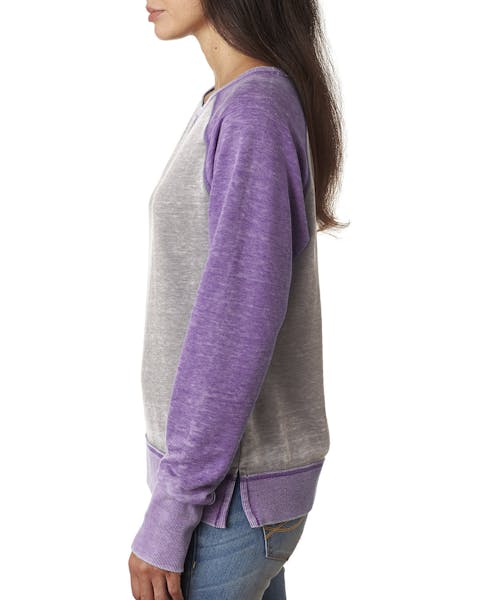 J America JA8927 Ladies' Zen Contrast Crew