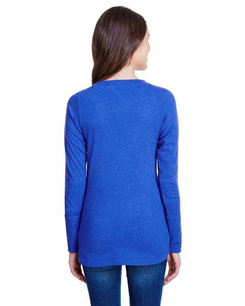 LAT LA3538 Ladies' Long Sleeve Fine Jersey Lace-Up T-Shirt