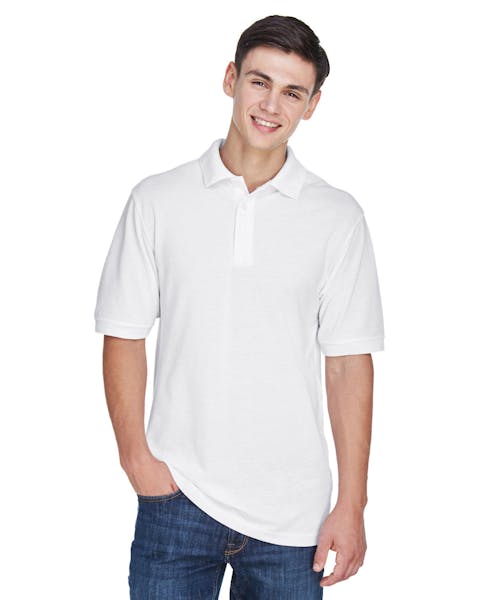 Harriton M265 Hombres 5.6 oz. Polo de mezcla fácil