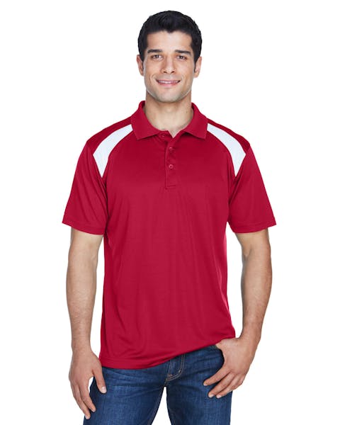 Harriton M318 Adult 4 oz. Polytech Colorblock Polo