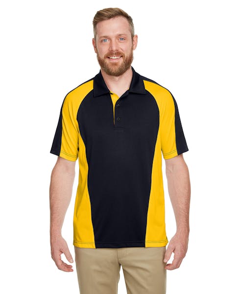 Harriton M385 Men's Advantage Snag Protection Plus IL Colorblock Polo