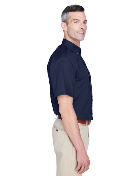 Harriton M500S Men's Easy Blend Short-Sleeve Twill Shirt withStain-Release