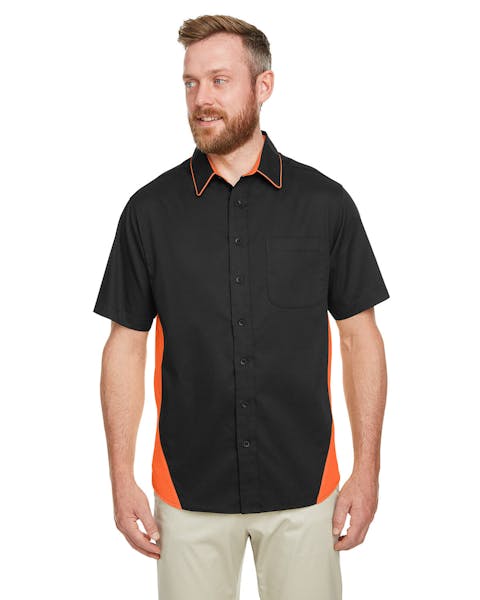 Harriton M586T Men's Tall Flash IL Colorblock Short Sleeve Shirt