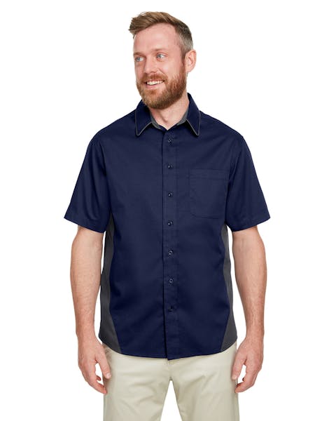 Harriton M586T Men's Tall Flash IL Colorblock Short Sleeve Shirt