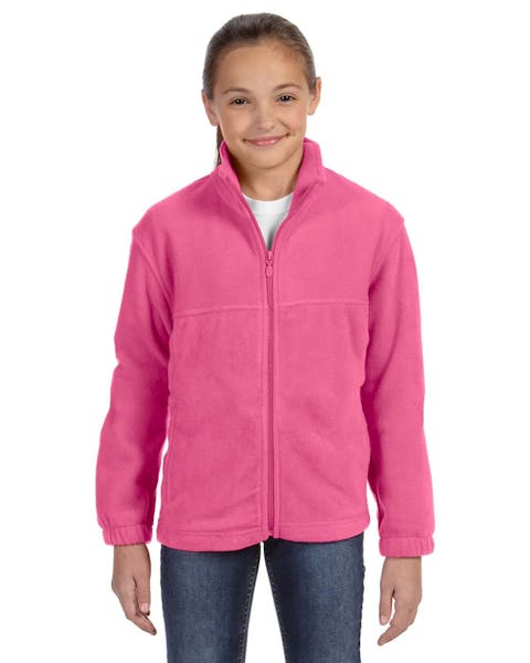 Harriton M990Y Youth 8 oz. Full-Zip Fleece