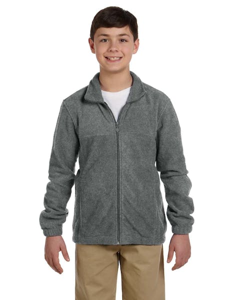 Harriton M990Y Youth 8 oz. Full-Zip Fleece