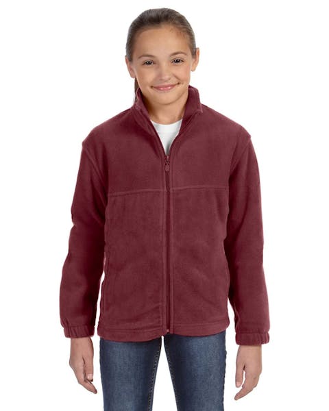 Harriton M990Y Youth 8 oz. Full-Zip Fleece