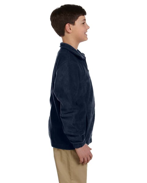 Harriton M990Y Youth 8 oz. Full-Zip Fleece