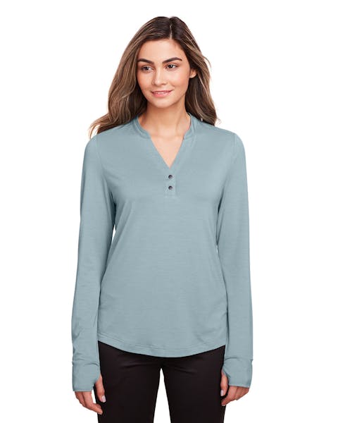 North End NE400W Ladies' Jaq Snap-Up Stretch Performance Pullover