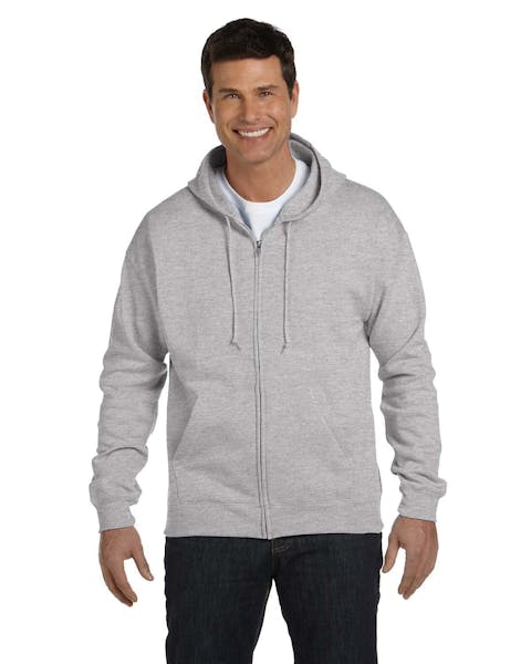 Hanes P180 Adulto EcoSmart 50/50 Sudadera con capucha y cremallera completa