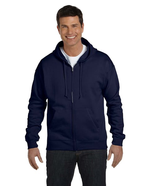 Hanes P180 Adult EcoSmart 50/50 Full-Zip Hooded Sweatshirt