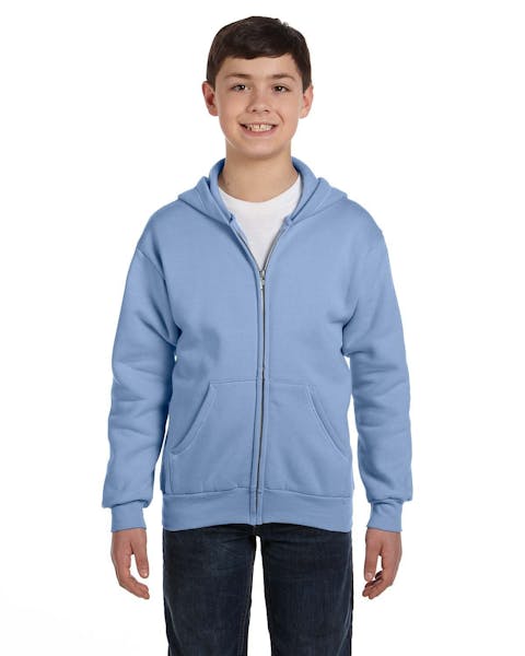 Hanes P480 Youth EcoSmart 50/50 sudadera con capucha y cremallera completa