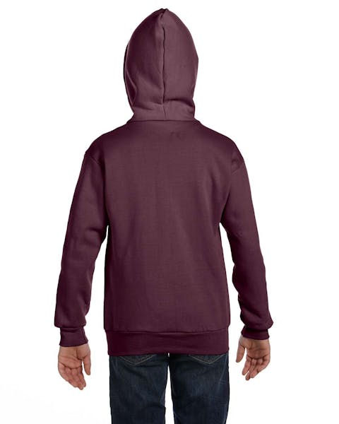 Hanes P480 Youth EcoSmart 50/50 sudadera con capucha y cremallera completa