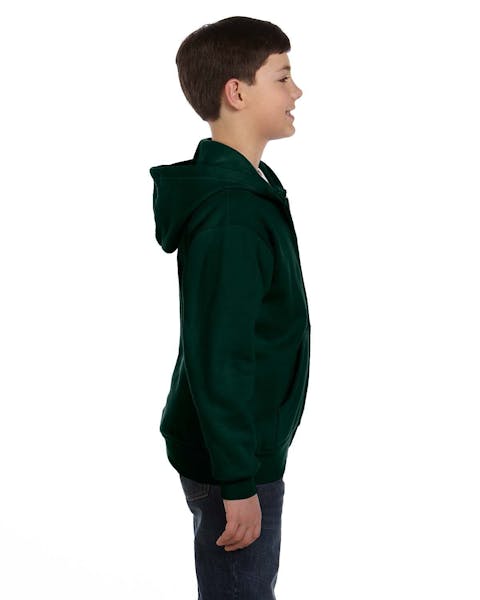 Hanes P480 Youth EcoSmart 50/50 sudadera con capucha y cremallera completa