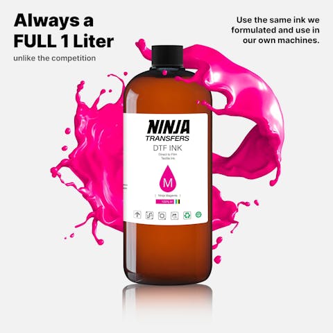 Premium DTF Magenta Ink 1 Liter - Ninja Transfers