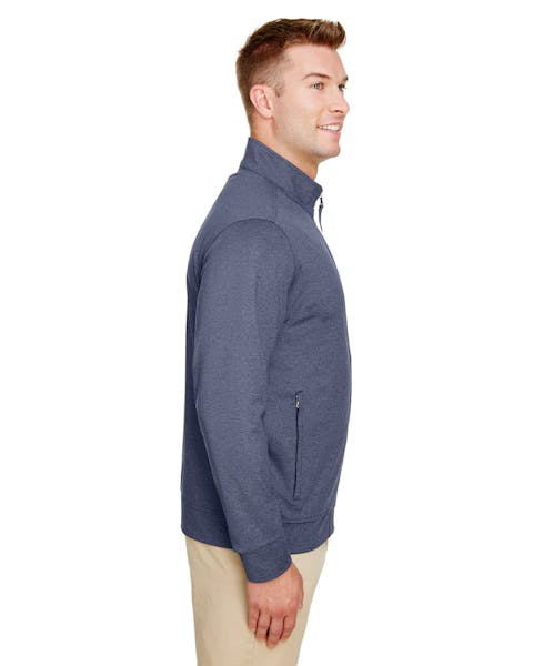 UltraClub UC400 Men's Navigator Heather Performance Full-Zip