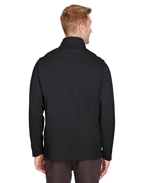 UltraClub UC792 Coastal Piqué Fleece Quarter-Zip para hombre