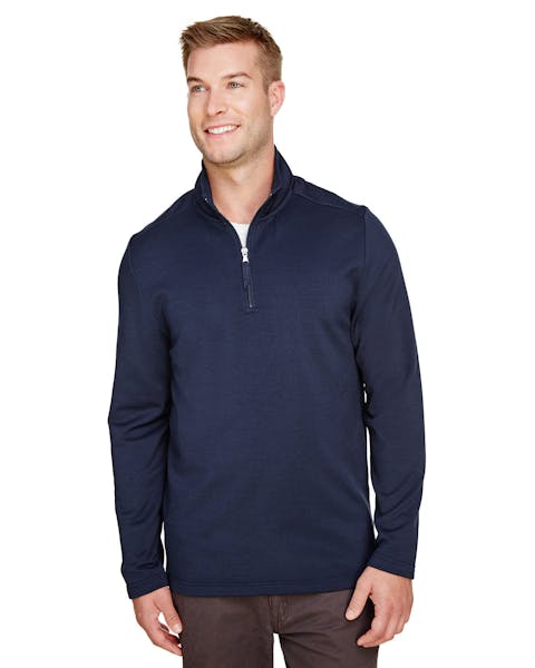 UltraClub UC792 Coastal Piqué Fleece Quarter-Zip para hombre