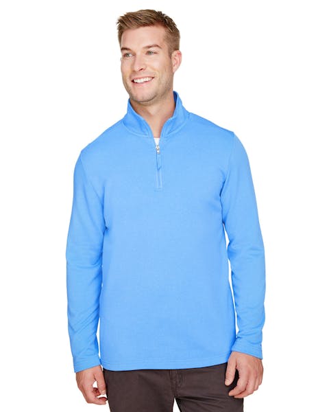 UltraClub UC792 Coastal Piqué Fleece Quarter-Zip para hombre