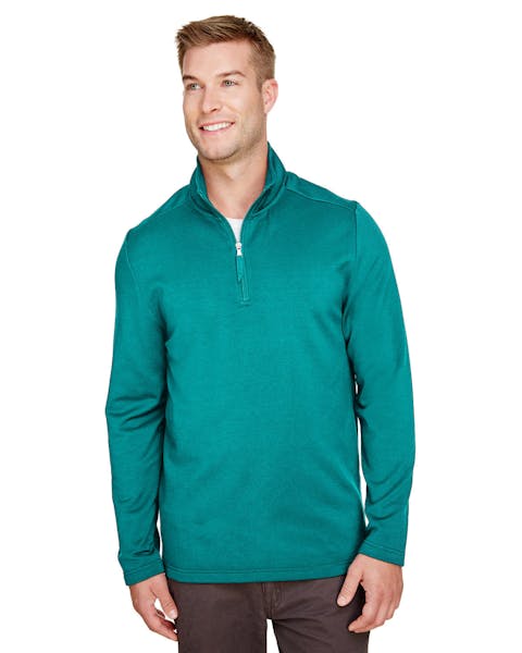 UltraClub UC792 Coastal Piqué Fleece Quarter-Zip para hombre