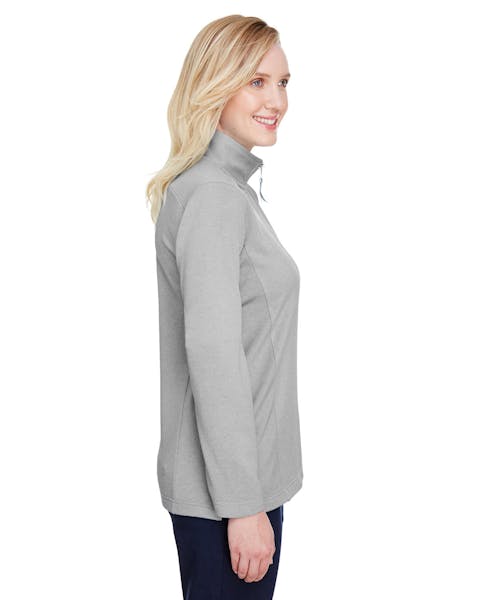 UltraClub UC792W Coastal Piqué Fleece para mujer con un cuarto de cremallera