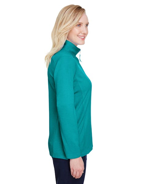 UltraClub UC792W Coastal Piqué Fleece para mujer con un cuarto de cremallera