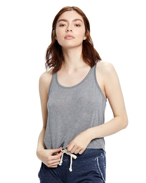 US Blanks US510 Camiseta de tirantes recortada transparente para mujer