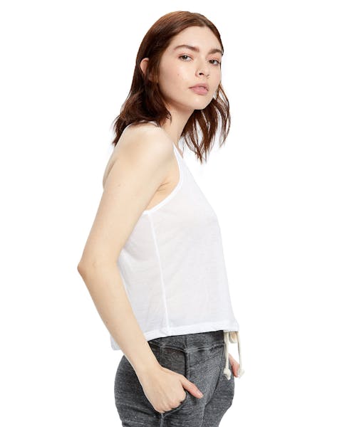 US Blanks US510 Camiseta de tirantes recortada transparente para mujer