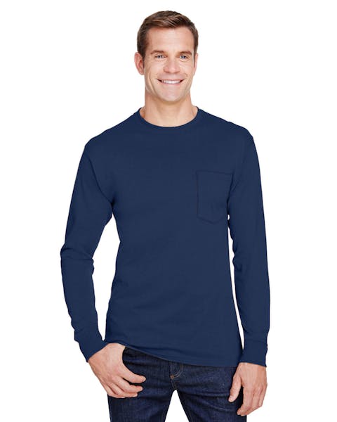 Hanes W120 Adult Workwear Long-Sleeve Pocket T-Shirt