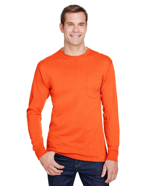 Hanes W120 Adult Workwear Long-Sleeve Pocket T-Shirt