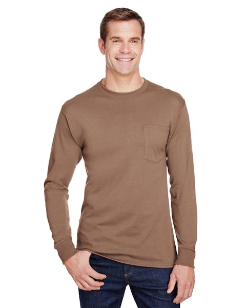 Hanes W120 Adult Workwear Long-Sleeve Pocket T-Shirt